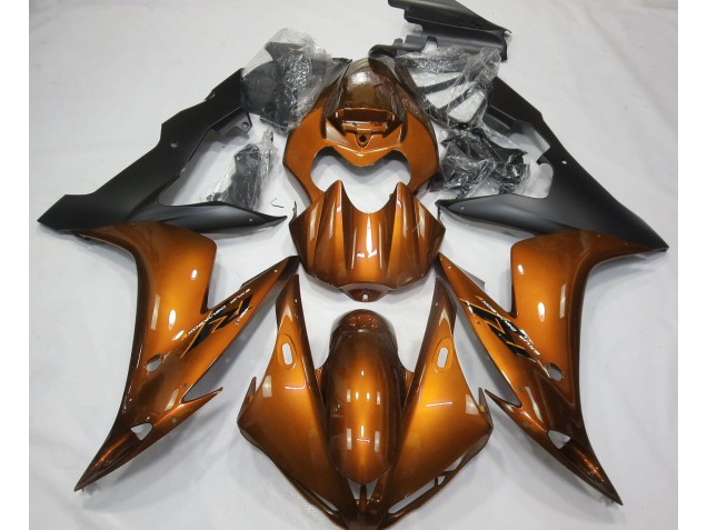 2004-2006 Orange Brillant & Noir Yamaha R1 Carénage Moto 2004-2006 Orange Brillant & Noir Yamaha R1 Carénage Moto