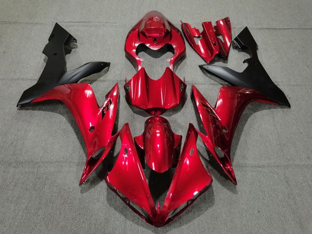 2004-2006 Rouge Bonbon & Noir Yamaha R1 Carénage Moto 2004-2006 Rouge Bonbon & Noir Yamaha R1 Carénage Moto