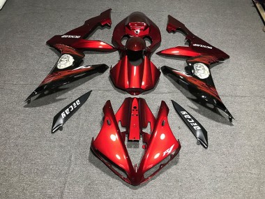 2004-2006 Rouge Brillant & Logos Yamaha R1 Carénage Moto
