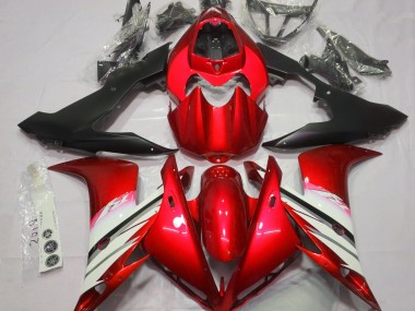 2004-2006 Rouge Vif & Blanc Yamaha R1 Carénage Moto