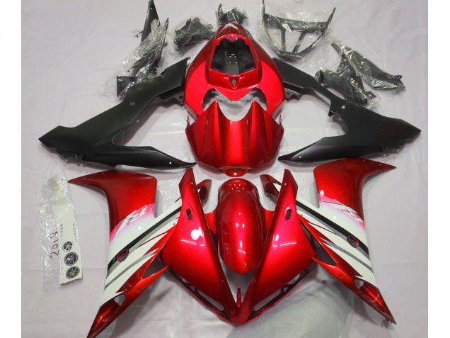 2004-2006 Rouge Vif & Blanc Yamaha R1 Carénage Moto 2004-2006 Rouge Vif & Blanc Yamaha R1 Carénage Moto