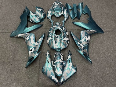 2004-2006 Sarcelle Foncé Camo Yamaha R1 Carénage Moto