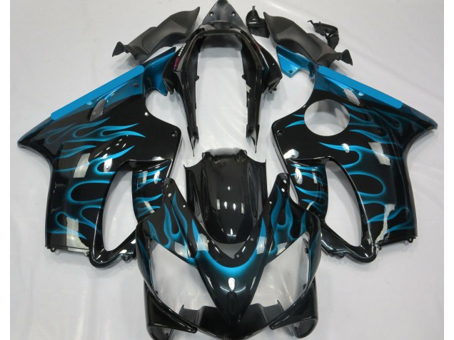 2004-2007 Bleu Clair Flamme Honda CBR600 F4i Carénage Moto 2004-2007 Bleu Clair Flamme Honda CBR600 F4i Carénage Moto