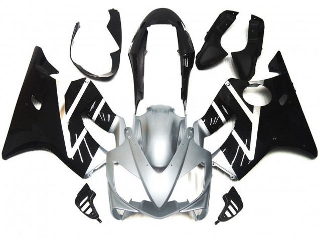 2004-2007 Gris Argenté & Noir Brillant Honda CBR600 F4i Carénage Moto 2004-2007 Gris Argenté & Noir Brillant Honda CBR600 F4i Carénage Moto