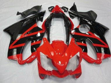 2004-2007 Noir Brillant & Rouge Honda CBR600 F4i Carénage Moto