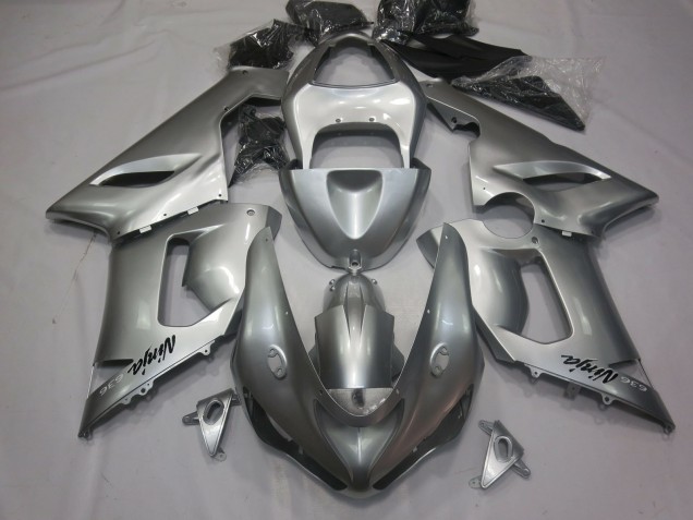 2005-2006 Argent Kawasaki ZX6R Carénage Moto 2005-2006 Argent Kawasaki ZX6R Carénage Moto
