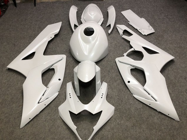 2005-2006 Blanc Brillant Uni Suzuki GSXR 1000 Carénage Moto 2005-2006 Blanc Brillant Uni Suzuki GSXR 1000 Carénage Moto