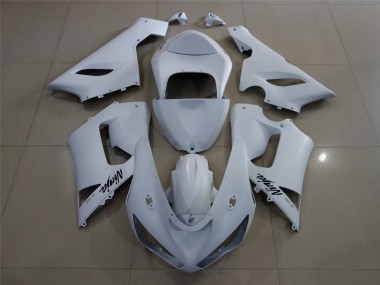 2005-2006 Blanc Mat Kawasaki ZX6R Carénage Moto