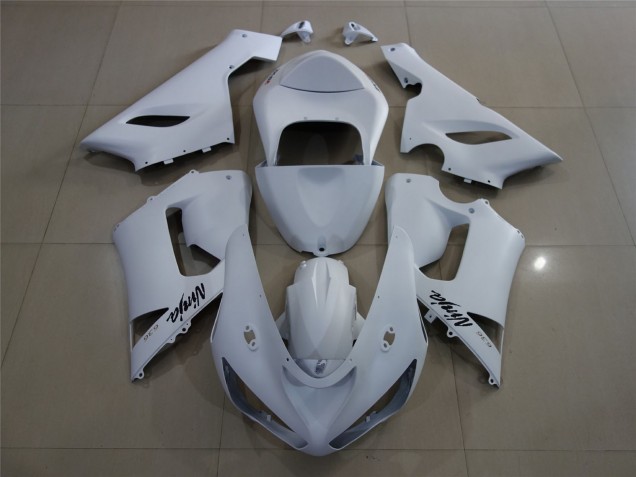 2005-2006 Blanc Mat Kawasaki ZX6R Carénage Moto 2005-2006 Blanc Mat Kawasaki ZX6R Carénage Moto