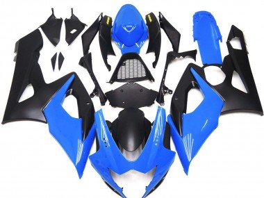 2005-2006 Bleu Brillant Avec Logos Jaunes Suzuki GSXR 1000 Carénage Moto