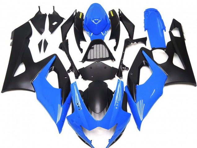 2005-2006 Bleu Brillant Avec Logos Jaunes Suzuki GSXR 1000 Carénage Moto 2005-2006 Bleu Brillant Avec Logos Jaunes Suzuki GSXR 1000 Carénage Moto