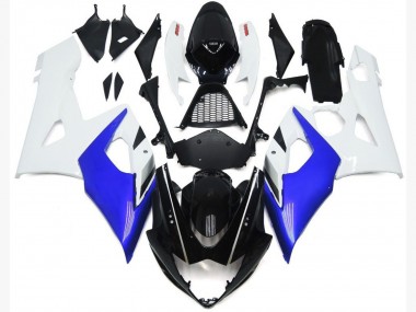 2005-2006 Bleu Brillant & Blanc Brillant Suzuki GSXR 1000 Carénage Moto