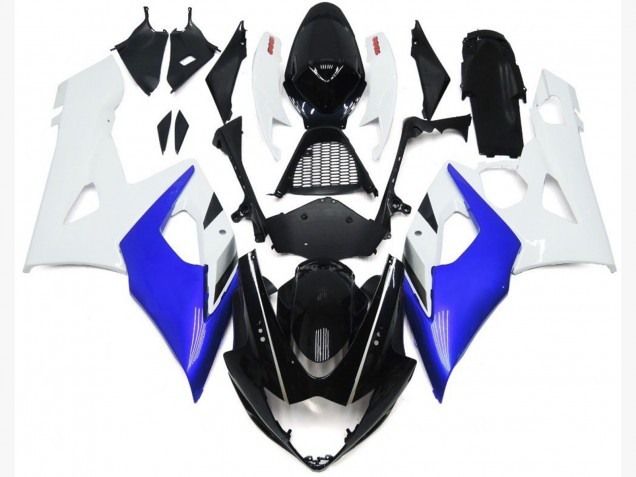 2005-2006 Bleu Brillant & Blanc Brillant Suzuki GSXR 1000 Carénage Moto 2005-2006 Bleu Brillant & Blanc Brillant Suzuki GSXR 1000 Carénage Moto