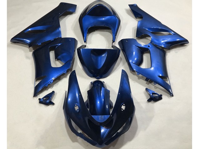 2005-2006 Bleu Métallisé Kawasaki ZX6R Carénage Moto 2005-2006 Bleu Métallisé Kawasaki ZX6R Carénage Moto