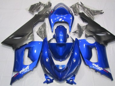 2005-2006 Bleu & Noir Kawasaki ZX6R Carénage Moto