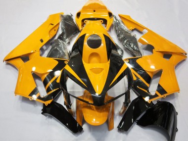 2005-2006 Design Orange Vif & Noir Brillant Honda CBR600RR Carénage Moto