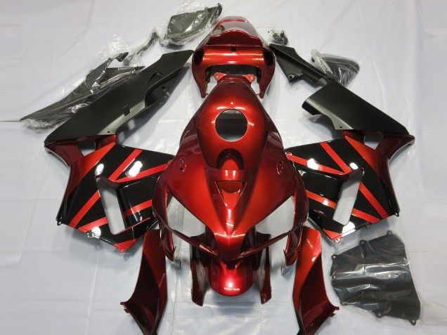 2005-2006 Design Rouge & Noir Brillant Honda CBR600RR Carénage Moto 2005-2006 Design Rouge & Noir Brillant Honda CBR600RR Carénage Moto