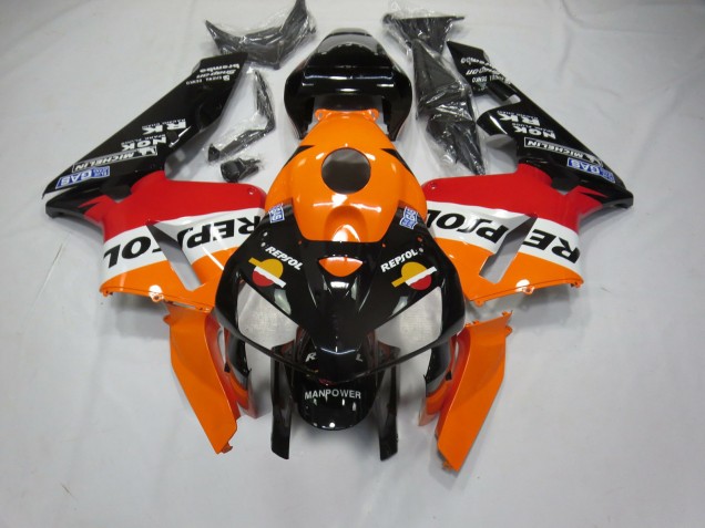 2005-2006 Fond Noir Repsol Honda CBR600RR Carénage Moto 2005-2006 Fond Noir Repsol Honda CBR600RR Carénage Moto