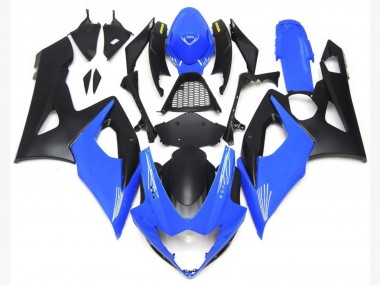 2005-2006 Inférieurs Bleu Brillant Clair & Noir Mat Suzuki GSXR 1000 Carénage Moto