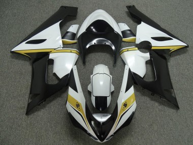 2005-2006 Jaune Blanc & Noir Kawasaki ZX6R Carénage Moto