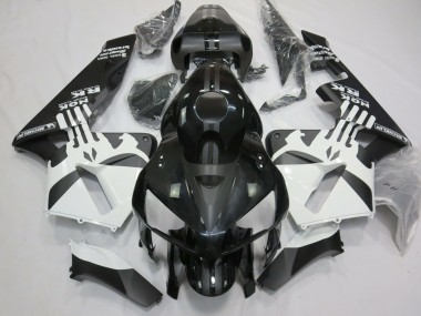 2005-2006 Logo Punisher Noir Mat & Blanc Honda CBR600RR Carénage Moto
