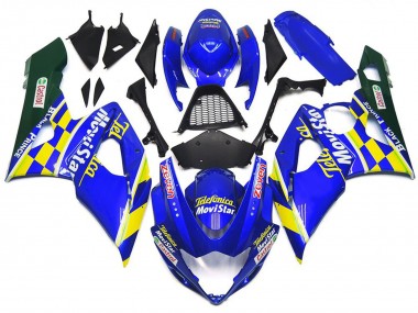 2005-2006 Movistar Chèque Bleu & Jaune Suzuki GSXR 1000 Carénage Moto