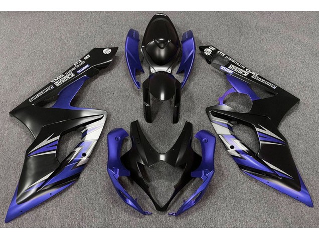 2005-2006 Noir Mat & Bleu Suzuki GSXR 1000 Carénage Moto 2005-2006 Noir Mat & Bleu Suzuki GSXR 1000 Carénage Moto