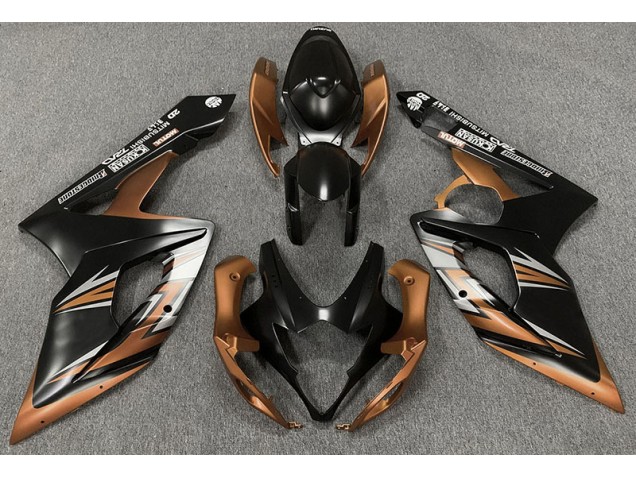 2005-2006 Noir Mat & Bronze Suzuki GSXR 1000 Carénage Moto 2005-2006 Noir Mat & Bronze Suzuki GSXR 1000 Carénage Moto