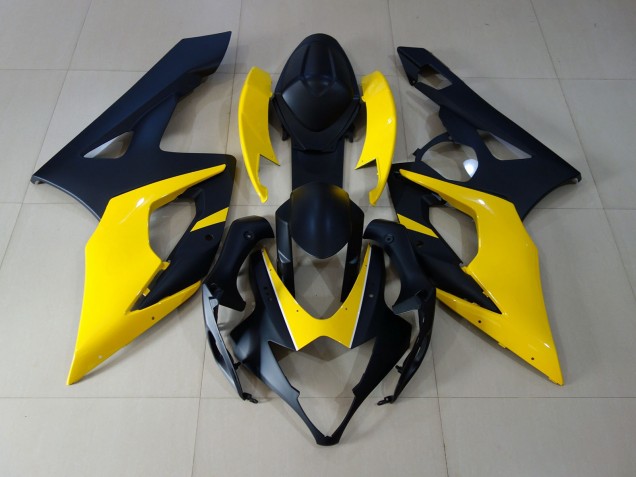 2005-2006 Noir Mat & Jaune Suzuki GSXR 1000 Carénage Moto 2005-2006 Noir Mat & Jaune Suzuki GSXR 1000 Carénage Moto