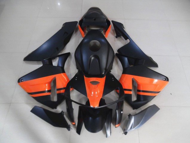 2005-2006 Noir Mat & Orange Brillant Honda CBR600RR Carénage Moto 2005-2006 Noir Mat & Orange Brillant Honda CBR600RR Carénage Moto