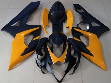 2005-2006 Noir Mat & Orange Clair Suzuki GSXR 1000 Carénage Moto
