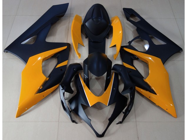 2005-2006 Noir Mat & Orange Clair Suzuki GSXR 1000 Carénage Moto 2005-2006 Noir Mat & Orange Clair Suzuki GSXR 1000 Carénage Moto