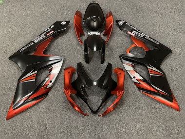 2005-2006 Noir Mat & Orange Suzuki GSXR 1000 Carénage Moto