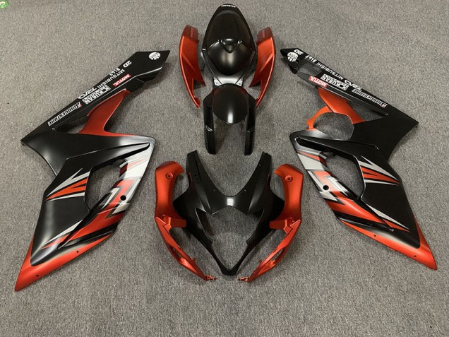 2005-2006 Noir Mat & Orange Suzuki GSXR 1000 Carénage Moto 2005-2006 Noir Mat & Orange Suzuki GSXR 1000 Carénage Moto