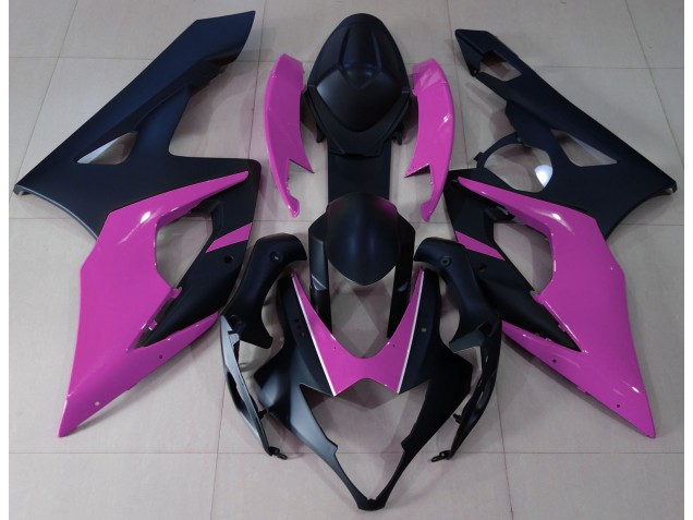 2005-2006 Noir Mat & Rose Suzuki GSXR 1000 Carénage Moto 2005-2006 Noir Mat & Rose Suzuki GSXR 1000 Carénage Moto
