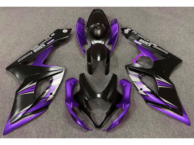 2005-2006 Noir Mat & Violet Suzuki GSXR 1000 Carénage Moto 2005-2006 Noir Mat & Violet Suzuki GSXR 1000 Carénage Moto
