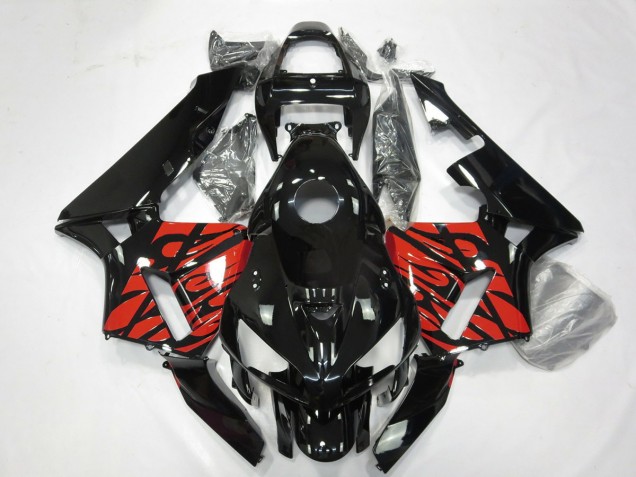 2005-2006 Noir & Rouge Tribal Honda CBR600RR Carénage Moto 2005-2006 Noir & Rouge Tribal Honda CBR600RR Carénage Moto
