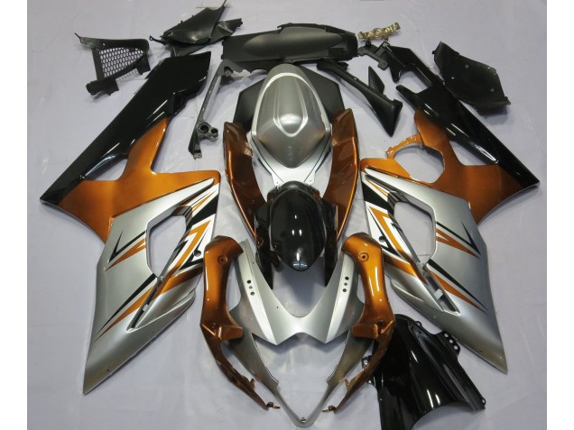 2005-2006 Orange Argent & Noir Suzuki GSXR 1000 Carénage Moto 2005-2006 Orange Argent & Noir Suzuki GSXR 1000 Carénage Moto