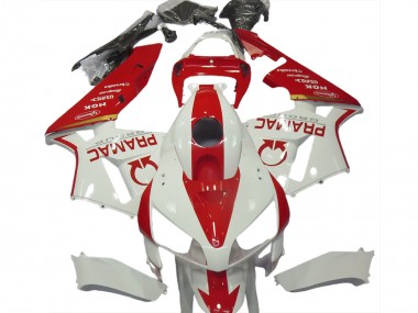 2005-2006 Personnalisé Blanc & Rouge Honda CBR600RR Carénage Moto