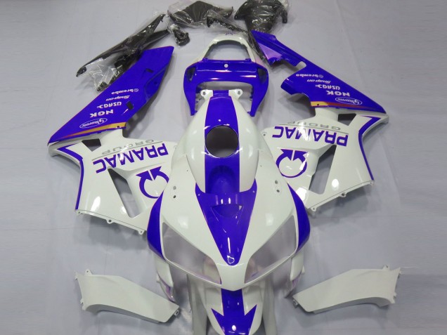 2005-2006 Personnalisé Bleu & Blanc Honda CBR600RR Carénage Moto 2005-2006 Personnalisé Bleu & Blanc Honda CBR600RR Carénage Moto