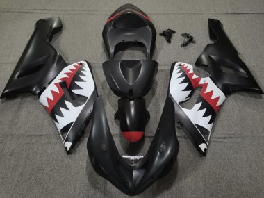 2005-2006 Requin Noir Mat Kawasaki ZX6R Carénage Moto
