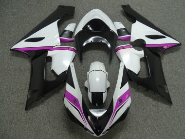 2005-2006 Rose Blanc & Noir Kawasaki ZX6R Carénage Moto