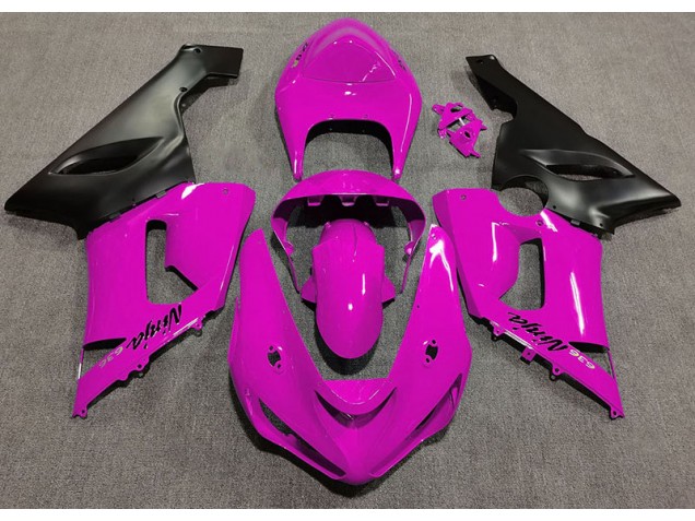 2005-2006 Rose Brillant Kawasaki ZX6R Carénage Moto 2005-2006 Rose Brillant Kawasaki ZX6R Carénage Moto