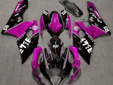 2005-2006 Rose Brillant & Noir Personnalisé Suzuki GSXR 1000 Carénage Moto