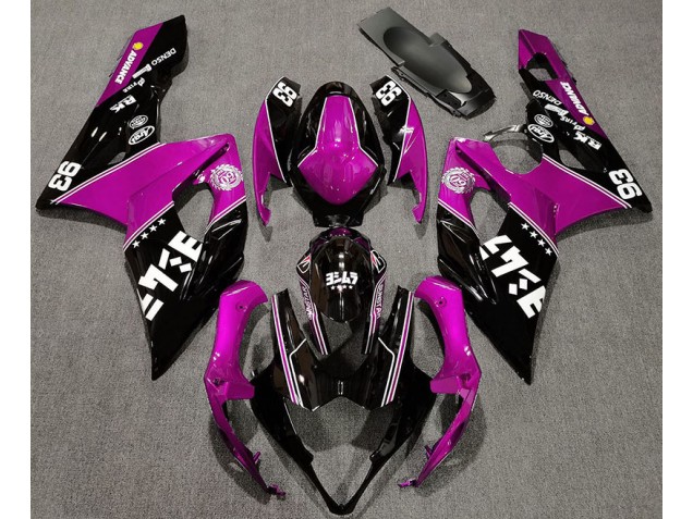 2005-2006 Rose Brillant & Noir Personnalisé Suzuki GSXR 1000 Carénage Moto 2005-2006 Rose Brillant & Noir Personnalisé Suzuki GSXR 1000 Carénage Moto