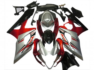 2005-2006 Rouge & Argent Suzuki GSXR 1000 Carénage Moto