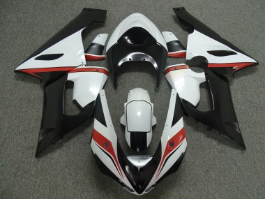 2005-2006 Rouge Blanc & Noir Kawasaki ZX6R Carénage Moto