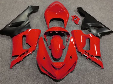 2005-2006 Rouge Brillant Kawasaki ZX6R Carénage Moto