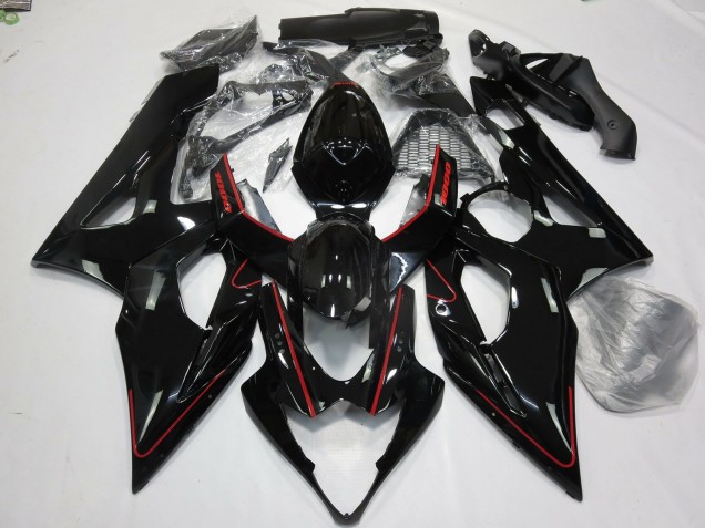 2005-2006 Rouge Brillant & Noir Suzuki GSXR 1000 Carénage Moto 2005-2006 Rouge Brillant & Noir Suzuki GSXR 1000 Carénage Moto