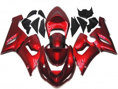 2005-2006 Rouge Marron Kawasaki ZX6R Carénage Moto